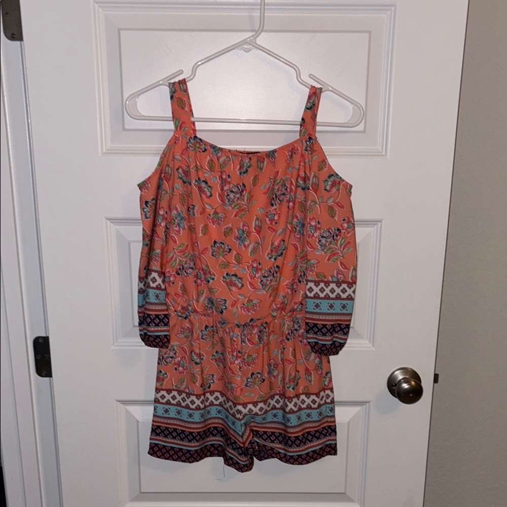 Floral Cold Shoulder Romper